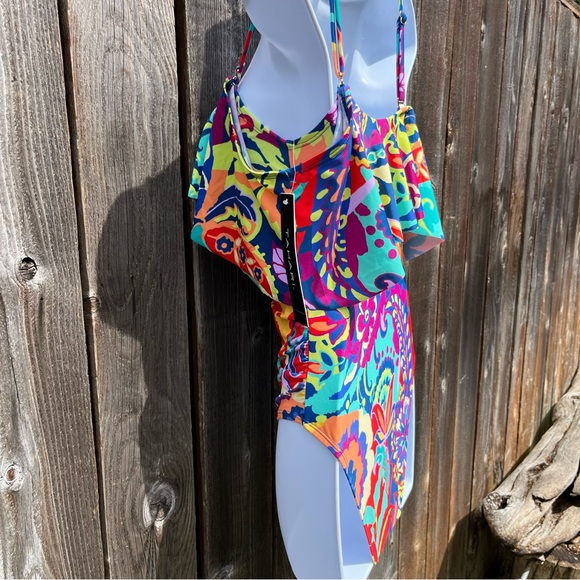 NWT Tahari floral one piece swimsuit size small - Picture 12 of 17